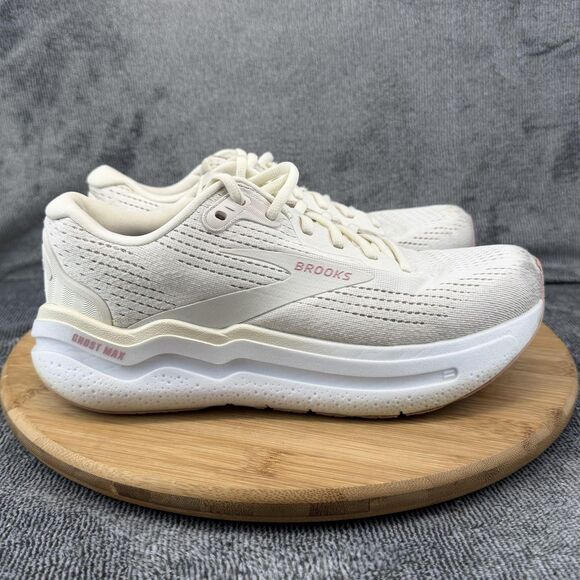 Brooks Shoes - Brooks Ghost Max 2 Shoes Womens Size 8 White Mesh Running Sneakers 1204201B190